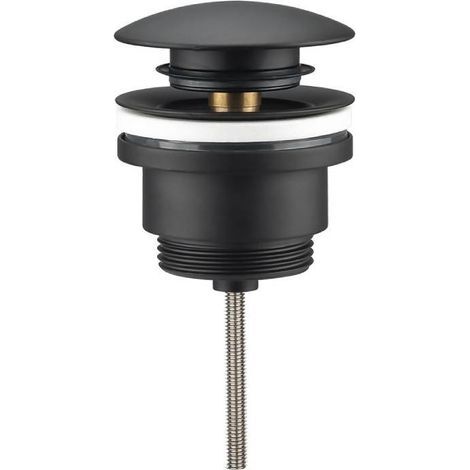 REA – Bonde de lavabo clic-clac noire 45mm – Laiton anti-corrosion – Compatible éviers avec ou sans trop-plein – Durabilité optimale (1/5)