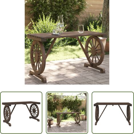 vidaXL Tannenholz - Gartentisch 115x55x65 cm Massivholz Tanne (1/5)
