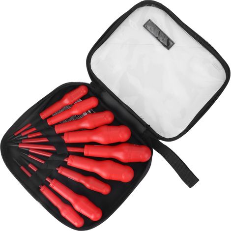 Tournevis électrique isolé, coffret d'outils d'installation eau et électricité, mallette 21802 (1/5)