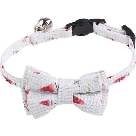 Collier pour chien Pets, joli imprimé avec clochette et boucle, confortable et sûr - Pastèque (1/5)