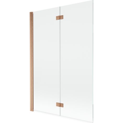 Mexen Mist mampara de ducha 2 paneles izquierda 120 x 150 cm, transparente, cobre cepillado - 8A9-120-002-65-00-L (1/5)