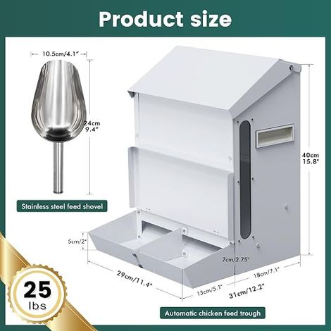 Chicken Feeder Poultry Feeder Poultry Food Dispenser (1/4)