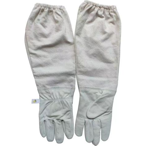 Filiyano-Gants d'apiculture en cuir de chèvre de qualité supérieure avec manches longues en toile (1/5)