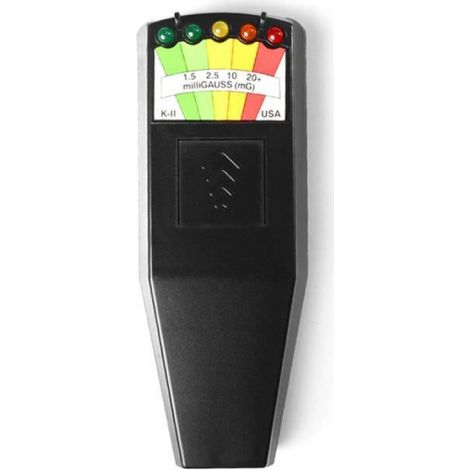 Compteur EMF - Détecteur de champ magnétique - Mesure en milliGauss - Portable avec 5 LED - Noir - 1 Pièce (1/4)