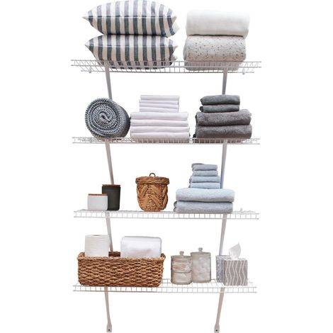 Étagère en Lin Blanc 91 cm (1/5)