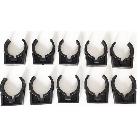 Colliers PVC de fixation à clip pince ouverte PVC 63mm (Lot de 10)