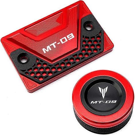 Convient pour Yamaha MT09 modèle 14-20 : cache supérieur avant de pompe, cache arrière de réservoir d'huile, cache décoratif de protection en alliage d'aluminium modifié (ensembles rouge avant et arri (1/5)