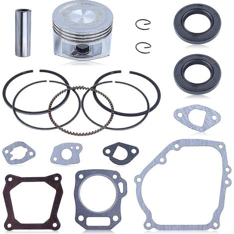 Kit de segments de piston pour moteurs Honda GX160, GX120, GX200, GX240, GX270 (152F, 154F, 168F, 5,5 ch) avec piston de 68 mm, joint d'huile, joint de culasse, axe et clips inclus. (1/4)