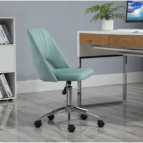 MEUBLIV Sedia da ufficio verde 49 x 60 x 79-91 cm, girevole e regolabile senza braccioli (1/4)