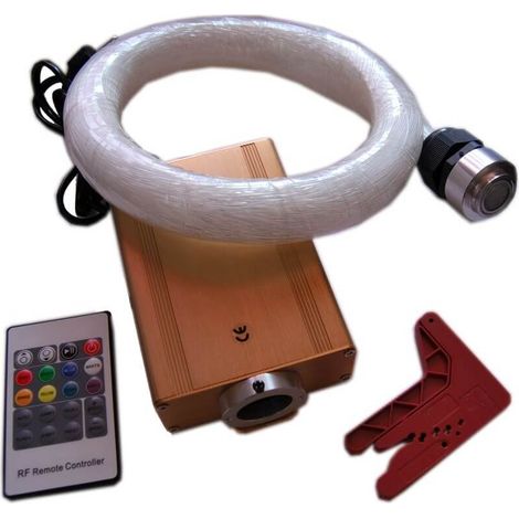 Desineo – Générateur de lumière ciel étoilé 16W RGBW – 200 fibres optiques 5m – Alimentation sécurisée 12V – Résistant à l'humidité (1/5)