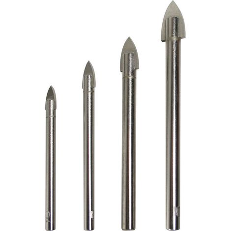 VALEX 4PZ PUNTE TRAPANO FORATURA CERAMICA VETRO 56-90MM DIAMETRO 5-6-8-10MM (1/3)