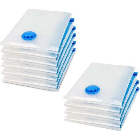 Lot de 10 Sacs de Rangement Sous Vide pour Vêtements Couette Literie Oreillers 60x80 cm (1/4)