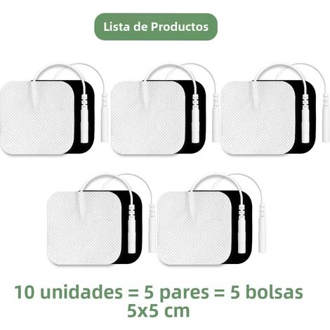 (128 x 10 pièces, 5 x 5 cm) Électrodes en gel, autocollants pour stimulateur musculaire EMS amincissant (1/5)