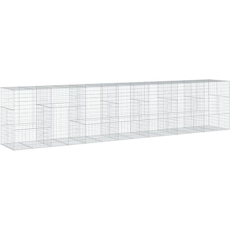 Maison Exclusive - Gabione mit Deckel 700x100x150 cm Verzinktes E