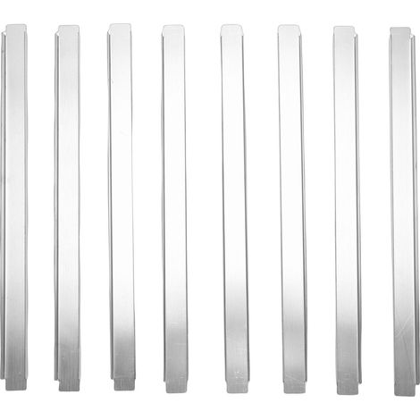 Adattatore in acciaio inox da 12,6 pollici, divisorio per alimenti per tavolo da bar, accessori per il servizio in cucina di ristoranti, 8 pezzi. (1/5)