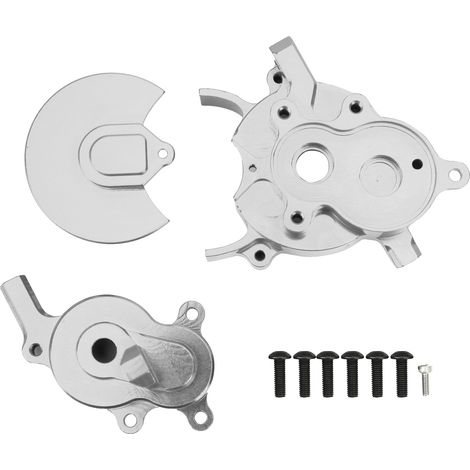 Boîtier de transmission en alliage d'aluminium pour Redcat GEN8 1/10 RC, couvercle de boîte de vitesses argenté (1/5)