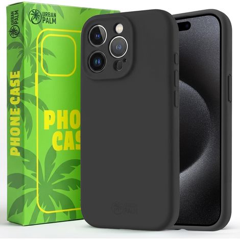 UrbanPalm iPhone 15 Pro Max Silikonhülle mit MagSafe-Unterstützung, Tiefschwarz (1/5)