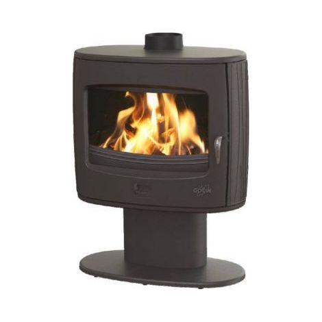 Godin – Poêle à bois 8kW – Chargement avant – Évacuation arrière Ø 150mm – Rendement 77% – Flamme verte 7 étoiles – 388131