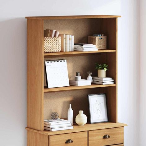 Hutch ASKIM 91 x 30 x 104 cm Massives Kiefernholz