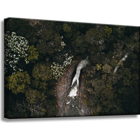 Leinwanddruck Wasserfall aus der Vogelperspektive 60x40 cm
