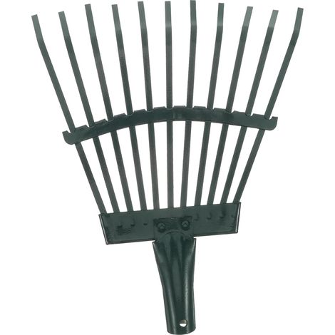 Râteau à Gazon en Acier au Carbone, Outil de Jardin à Main pour Pelouse et Gazon Artificiel, Ramassage des Feuilles et Ameublir Le Sol (1/5)