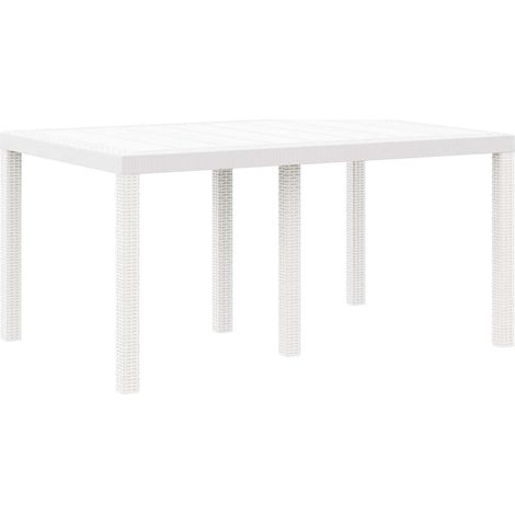 Maison Exclusive - Set da Pranzo per Giardino 5 pcs Bianco Rattan Polt