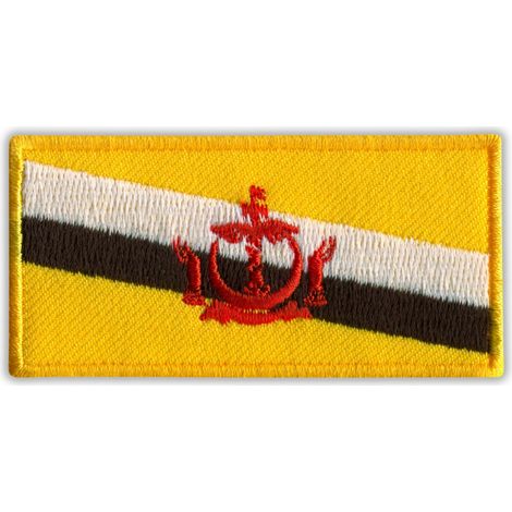 Aufnäher mit der Flagge von Brunei – Magnetische Rückseite – Gestickter Aufnäher/Abzeichen/Emblem