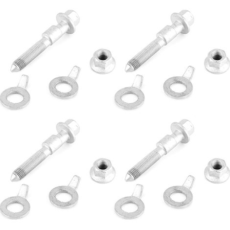Lot de 4 boulons de carrossage réglables pour roues, correction d'alignement, dureté 12.9, diamètre 14,2mm (1/5)