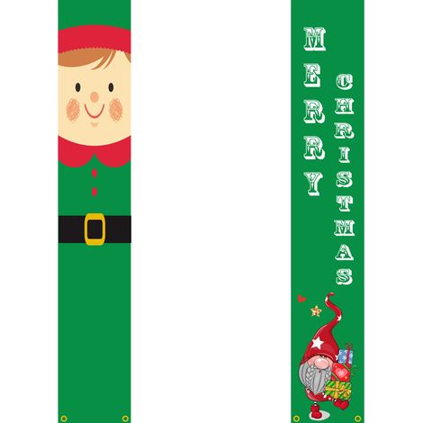 Bannière De Noël - 30 x 180 cm - Décoration Extérieure Pour Porte D'Entrée - 1 Pièce (1/5)