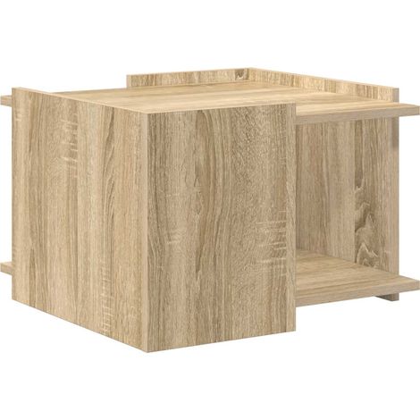 Coffee Table Sonoma Oak 50.5 x 50 x 33 cm Engineered Wood vidaXL