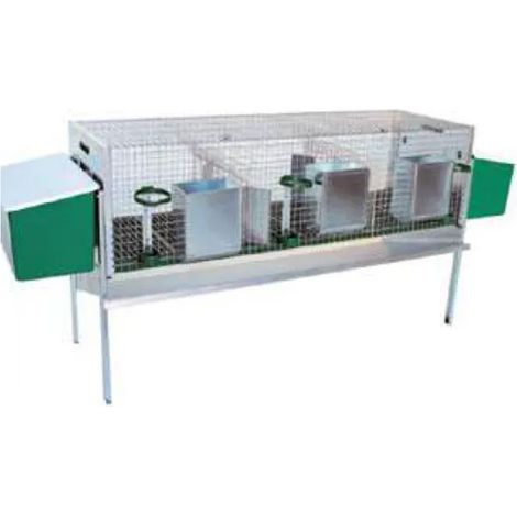 Conigliera Plura 200212 Ropet scomparti 2 fattrici 1 ingrasso 158/213x51x42/80cm
