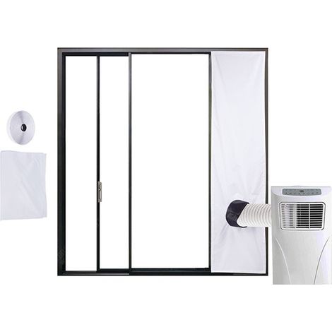 Joint d'étanchéité pour fenêtre de climatisation 300 cm pour portes coulissantes avec cordon de serrage. Joint d'étanchéité pour fenêtre de climatisation Air White.-AquaForge (1/5)