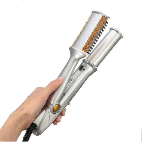 Lisseur/Boucleur 2 en 1 en céramique, température réglable, fer à lisser portable. (1/5)