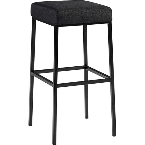 Barhocker Montreal Stoffbezug dunkelgrau schwarz (1/5)