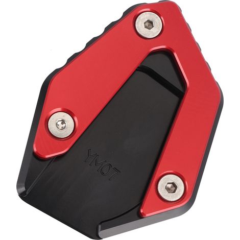 Rutschfeste Seitenständerhalterung, Fußverlängerung, kompatibel mit Yamaha MT-07/FZ-07/Tracer 700 (2014–2019), rot, Bodenstabilisator, Motorradzubehör (1/5)