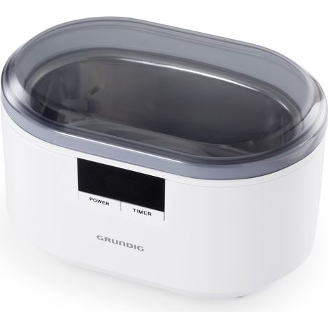 Grundig UC 6620 Pulitore ultrasonico con funzione timer, pulizia ad ultrasuoni ad alta efficienza con principio a doppia onda, serbatoio acqua 500 ml, potenza 50 W, supporto per orologio integrato, (1/4)