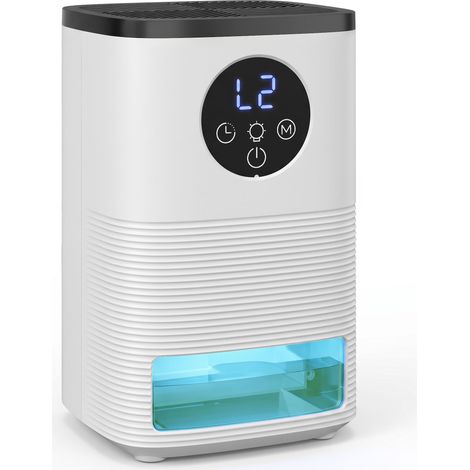 HOMCOM 300mL/Day Small Dehumidifier, RGB Mood Lights, Continuous Drainage (1/5)
