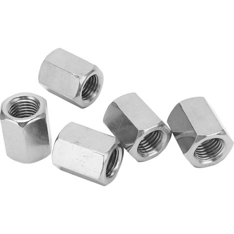 5-teiliges silbernes M16-Sechskant-Kupplungsmuttern-Set aus rostfreiem, robustem Edelstahl (1/5)