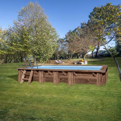 GRE – Bâche à bulles pour piscine bois rectangulaire 6,18 x 3,20 m – Épaisseur 400 microns – Traitement anti-UV – Fabrication française