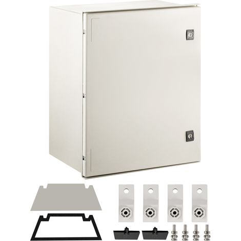 Mophorn NEMA Stahlgehäuse, 24 x 20 x 9'' NEMA 4X Fiberglas Elektrobox, IP66 wasserdicht & staubdicht, Außen-/Innenelektroverbindungsbox, mit Montageplatte (60 x 50 x 23 cm) (1/5)