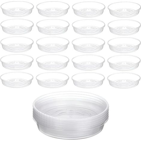 30 Soucoupes pour pots de fleurs de 25 cm fond transparent 30 (1/5)