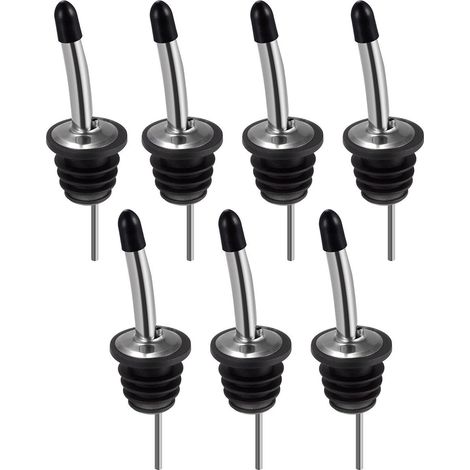 Bouchon Pour Bouteille De Vin - En Acier Inoxydable - Lot De 7 Pièces - Adapté Aux Bouteilles De Vin, D'huile Et De Vinaigre (1/5)