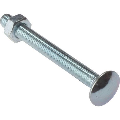 ForgeFix 10CB840 Carriage Bolt & Nut ZP M8 x 40mm Bag 10 FORCB840G