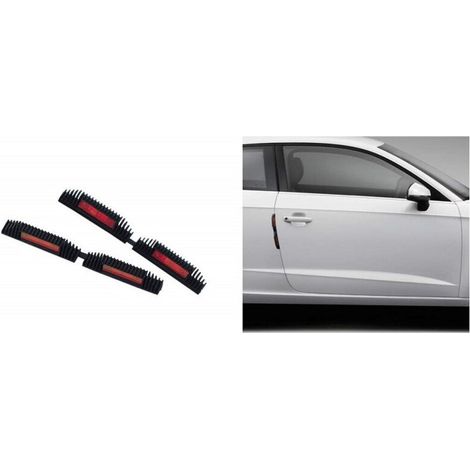 Vtizikl Coppia Protezioni Portiera Auto Con Catarifrangenti 21cm Salva Porte Paracolpi Esterno -
