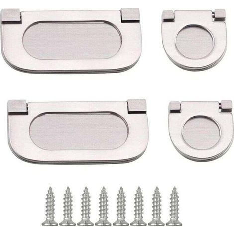 4 Pièces Poignées Invisibles Poignée Tiroir Poignée Encastrable Poignee Porte , XU,Cuisine Poignées Placard Tiroir Poignee Meuble Chambre Meubles Tirer Drawer Hardware,35/75mm - KZQ