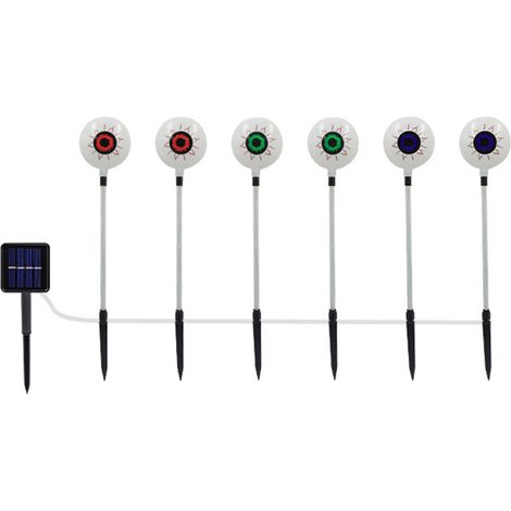 Solarbetriebene LED-Stehlampe in Augenform für Halloween (farbiges Licht - solarbetrieben) (1/3)