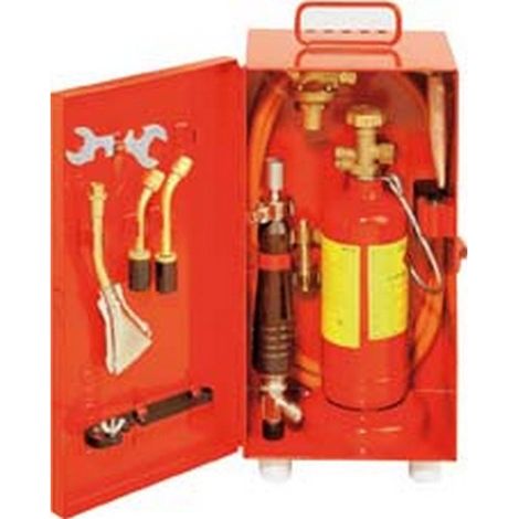 GCE – Kit de soudage MIG MAG 13 pièces – Fer à souder avec manche – Chalumeau flamme crayon 5 et 7 mm – Coffret métallique avec serrure