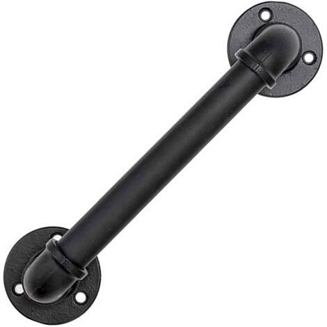 main courante,30cm main courante pour escalier noir,Rampe d'escalier,rampe escalier de Barre de Garde de rétro de Tuyau de Fer de Vent Industriel,pour les escaliers,les murs,loft,couloir (1/5)