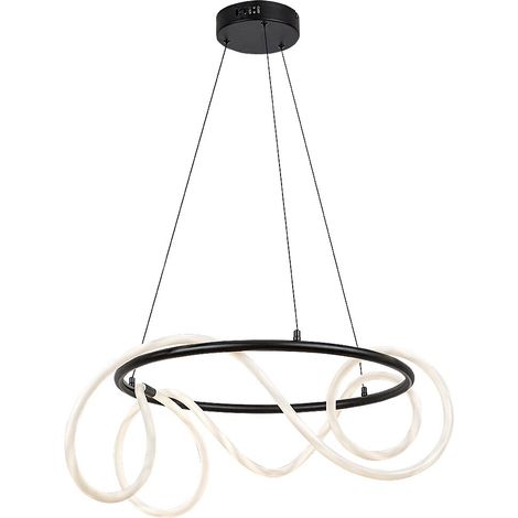 Suspension moderne anneau noir LED 54W Montema Rabalux (1/5)