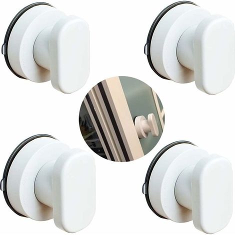 4 PCS Poignée de Porte à Ventouse pour Tiroir Porte Vitrée Salle de Bain Réfrigérateur Poignee de Traction d'Aspiration (1/5)